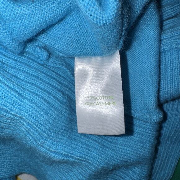 Lilly Pulitzer Turquoise Ruffle Long Sleeve Cardigan Size L - Picture 11 of 11